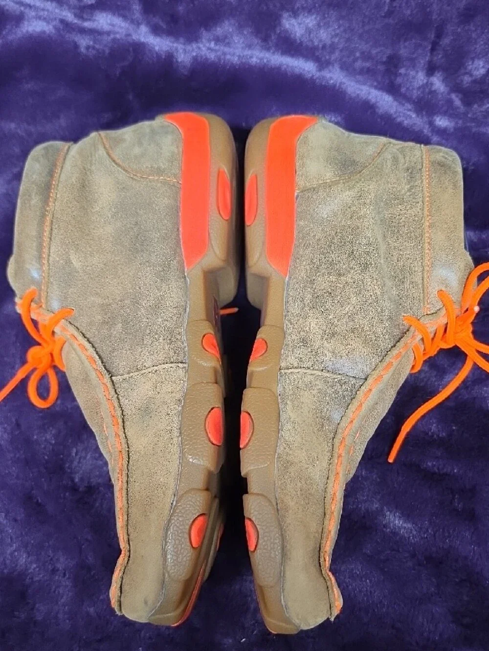 Twisted X Men's  Boots in Taupe with Orange Laces sz 5M